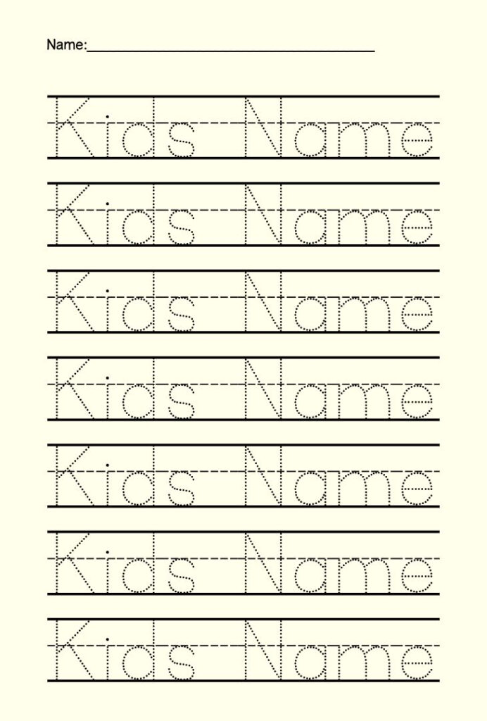 10 Best Preschool Name Tracing Printable Printablee