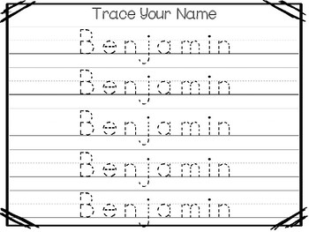 Free Name Tracing Worksheets For Preschool With Arrows