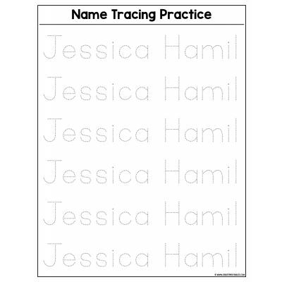 Name Tracing Worksheets Kidzone