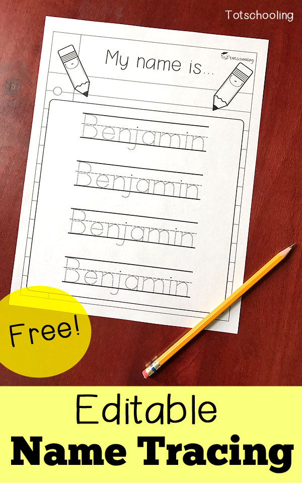 Free Name Tracing Worksheets For Preschool With Lines
