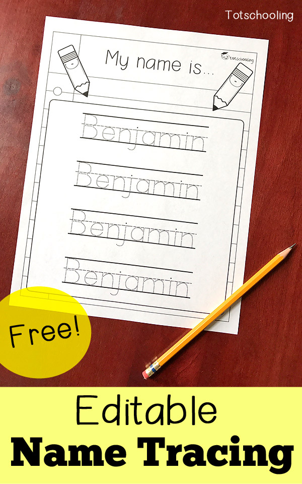 Free Printable Preschool Worksheets Tracing Name