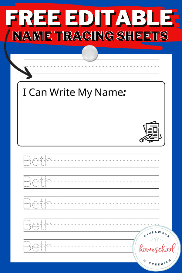 Editable Name Free Name Tracing Worksheets For Preschool