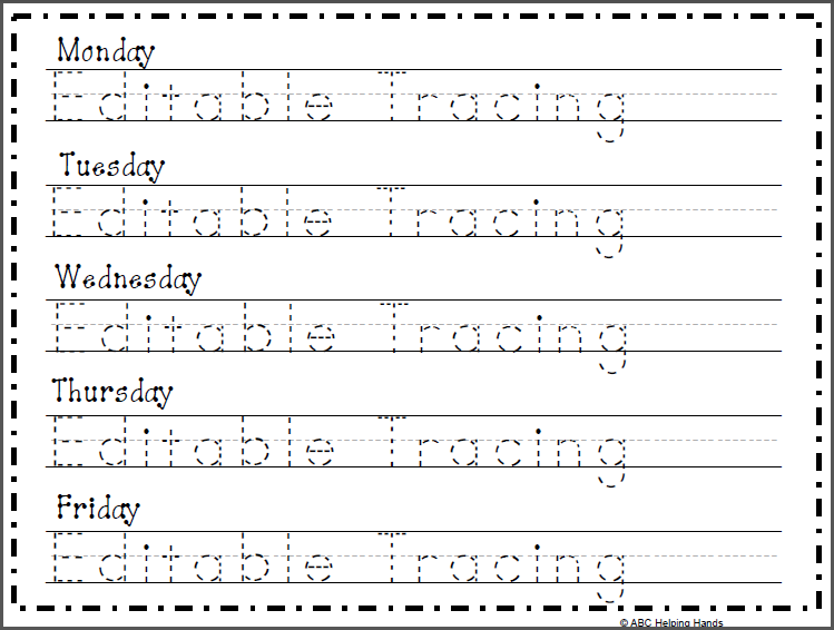 Name Tracing Worksheet With Blank Lines