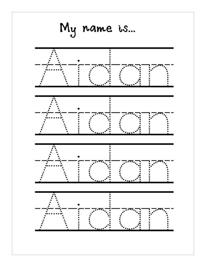 Free Printable Name Tracing Worksheets With Lines