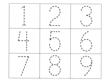 Trace The Number Page 1 9 Dot To Dot Tracing Sheet Practice Page 