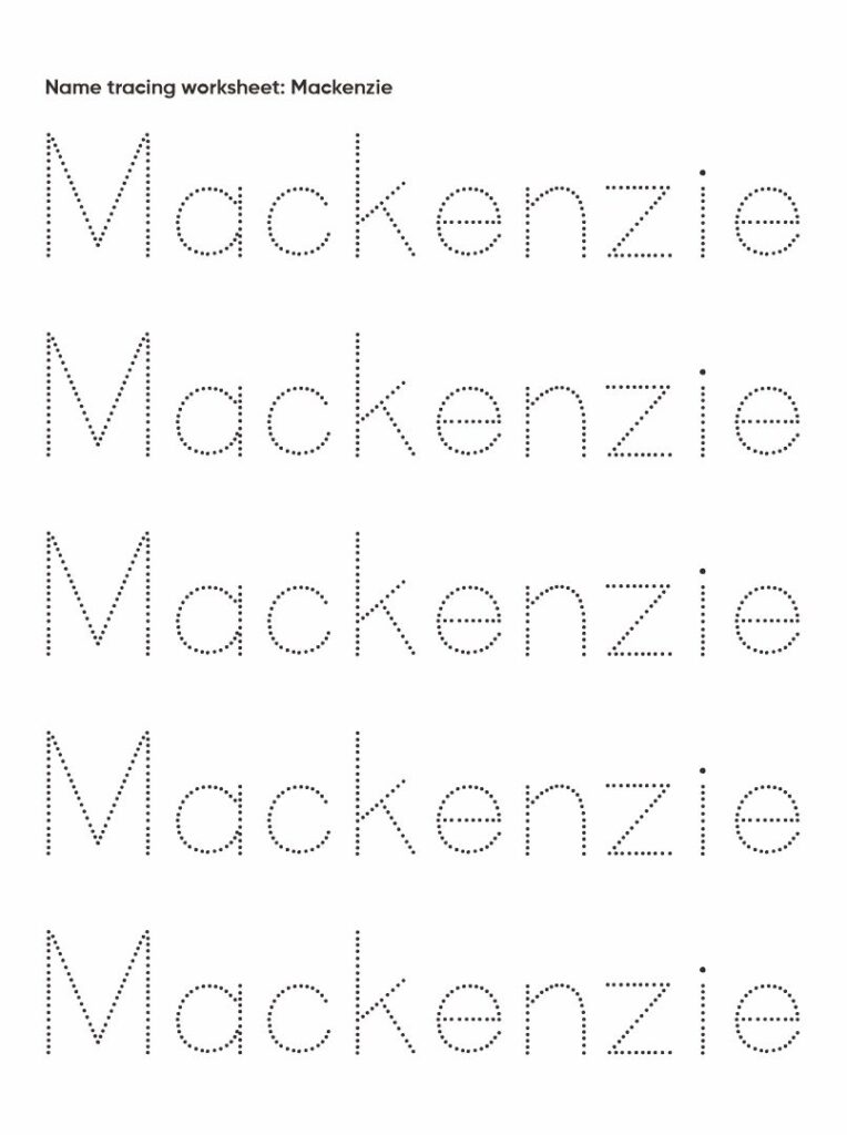 Name Tracing Printable Large Font