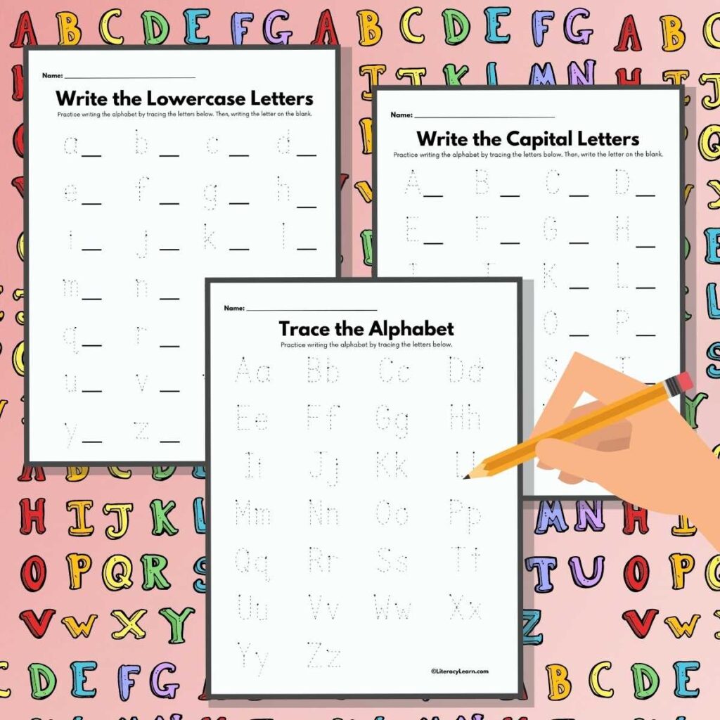 Upper And Lower Case Letters My Name Is Tracing Worksheet