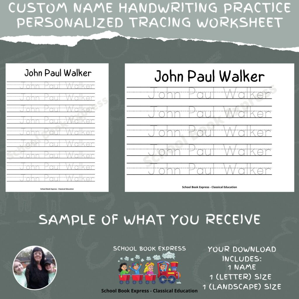 Name Tracing Worksheet Walker