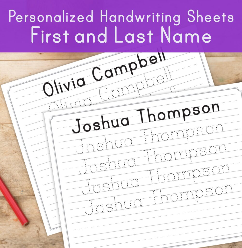 First And Last Name Tracing Worksheets