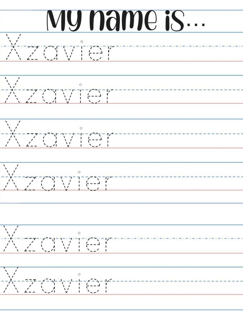 Custom Name Tracing Printable Worksheets Writing Practice Etsy Singapore