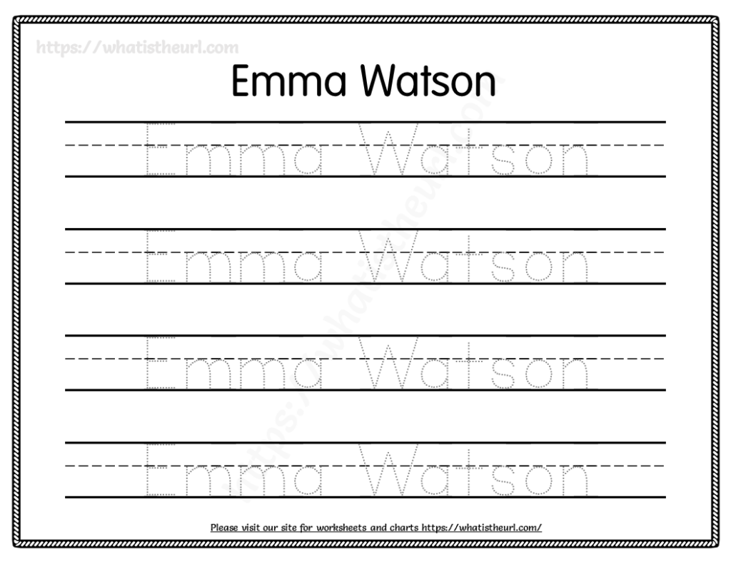 Custom Name Tracing Worksheets Your Home Teacher