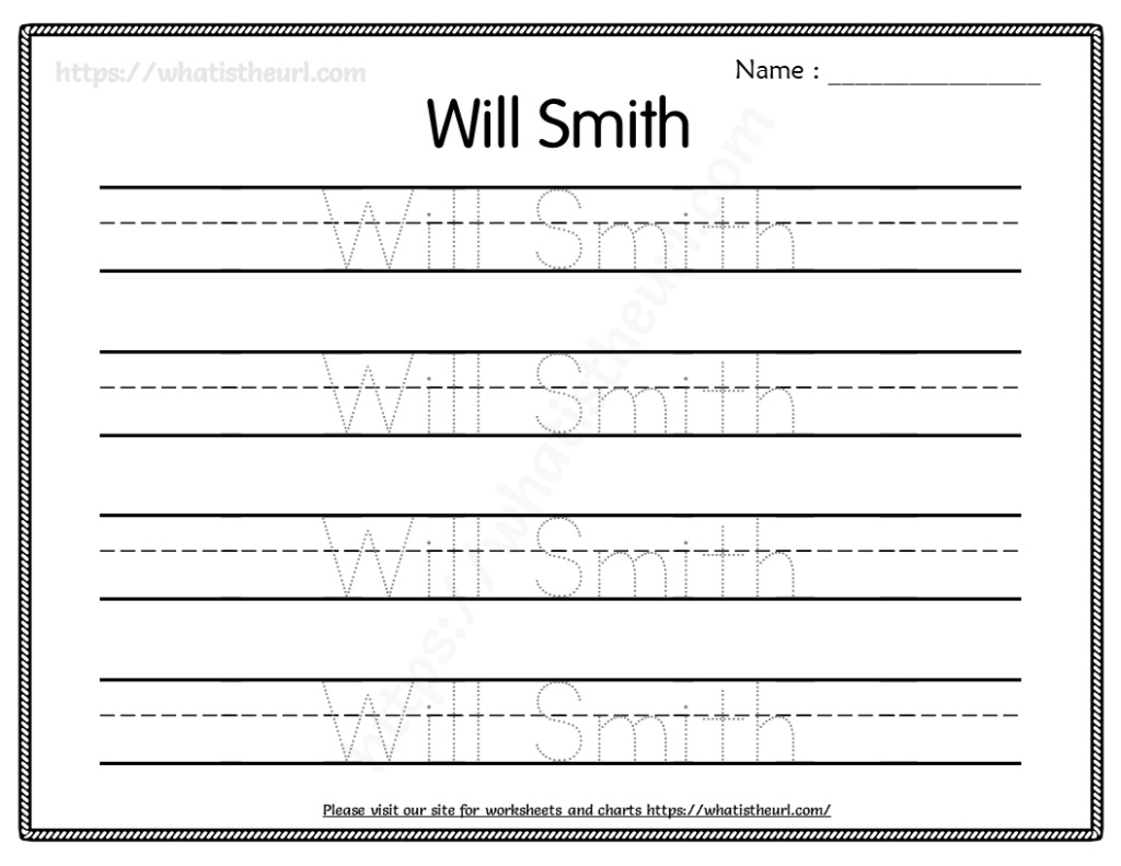 Creating Printable Name Tracing Worksheet Nametracing Worksheets 