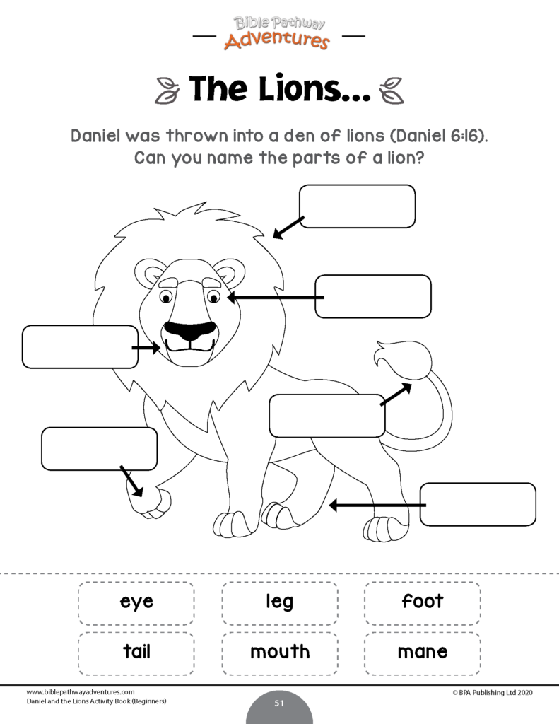 Daniel And The Lions Activity Book Beginners Bible Pathway Adventures