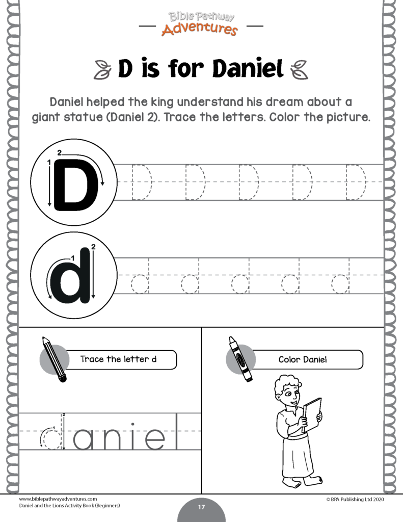 Name Tracing Worksheet Daniel