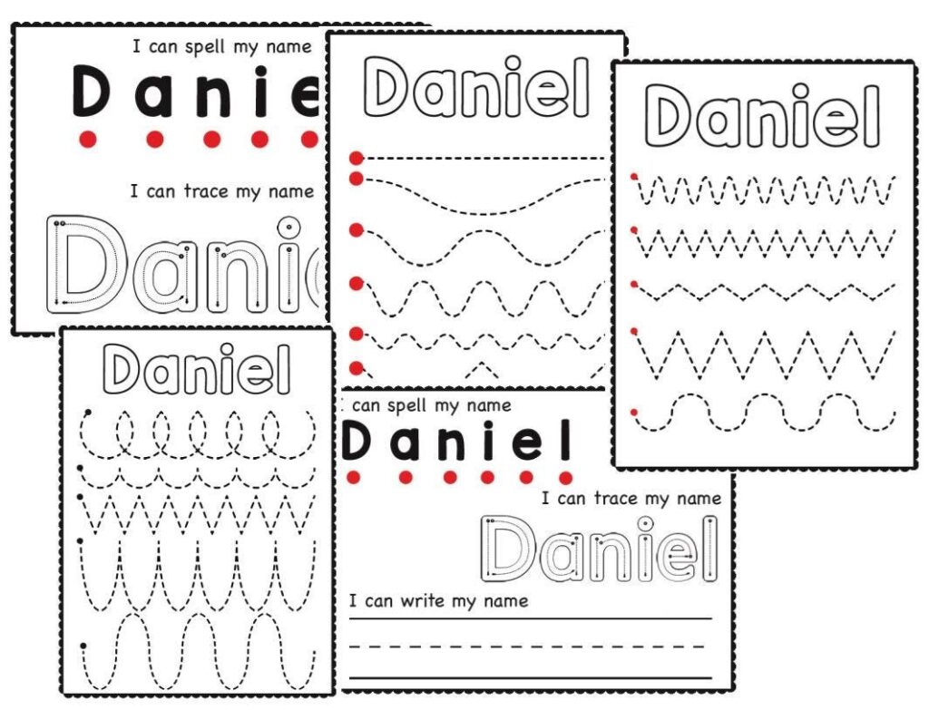 DANIEL Instant Download daniel Preschool Name Recognition And Etsy