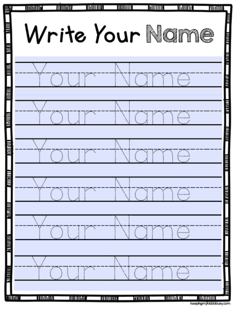 Printable Tracing Names For Preschool