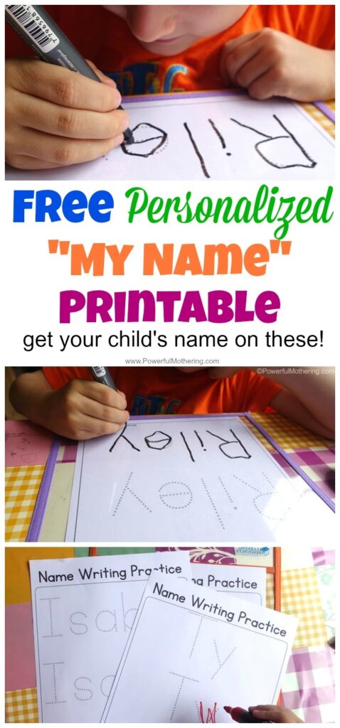 Free Name Tracing Handwriting Worksheets