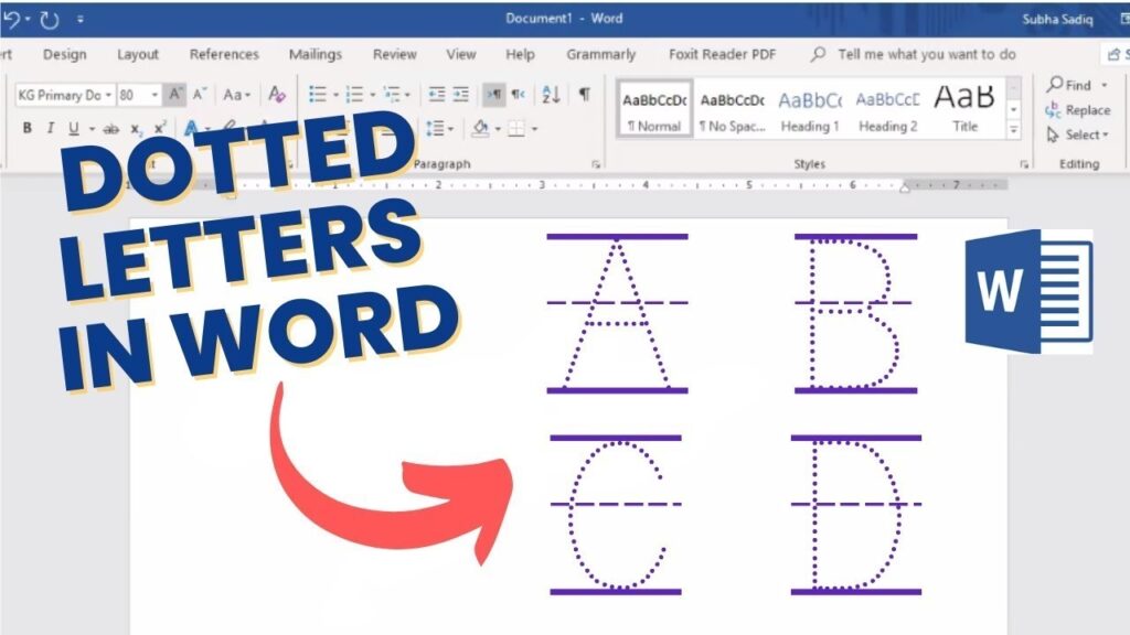 How To Make Tracing Letters In Microsoft Word Dotted Letters In MS Word YouTube