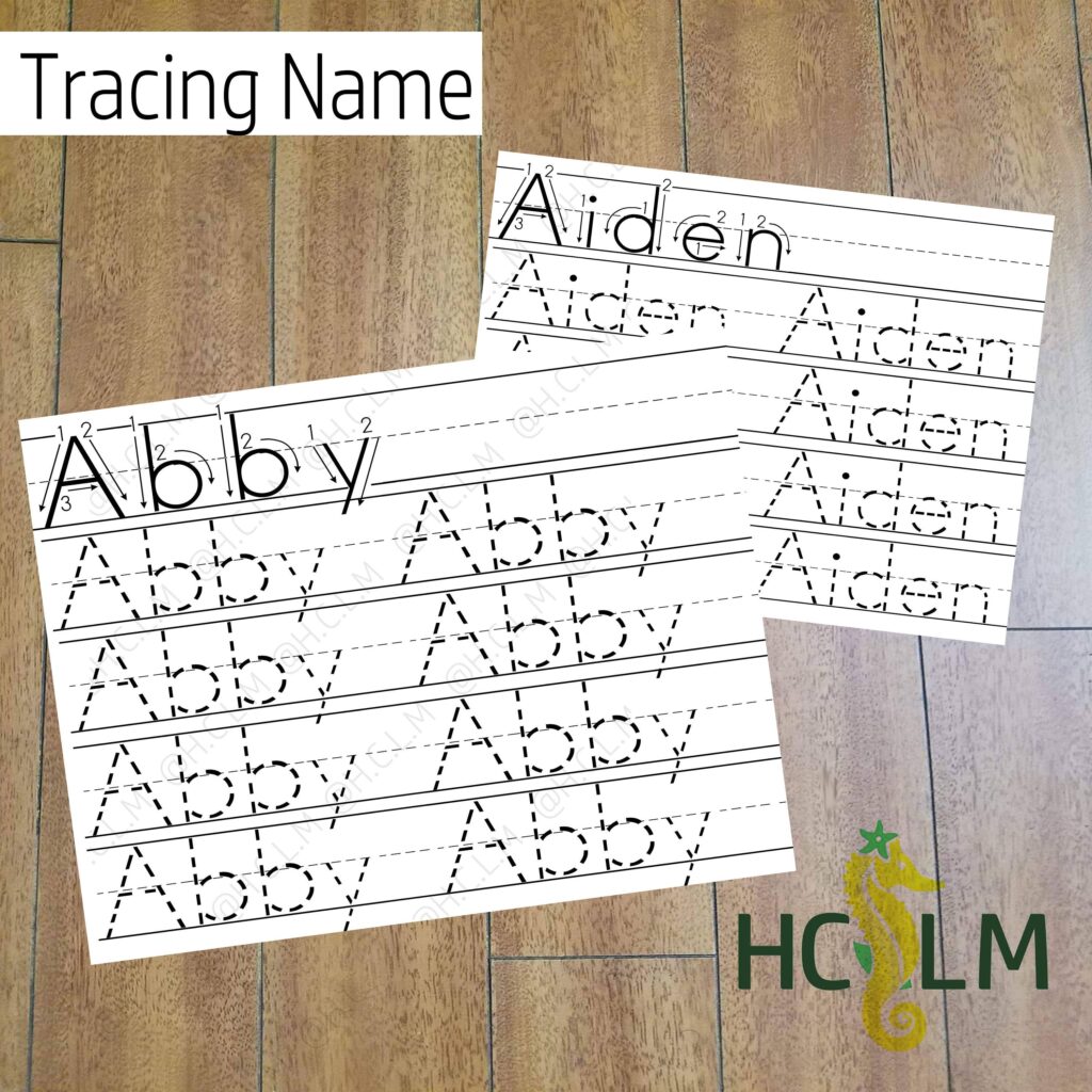 Aiden Free Printable Tracing Name Worksheet