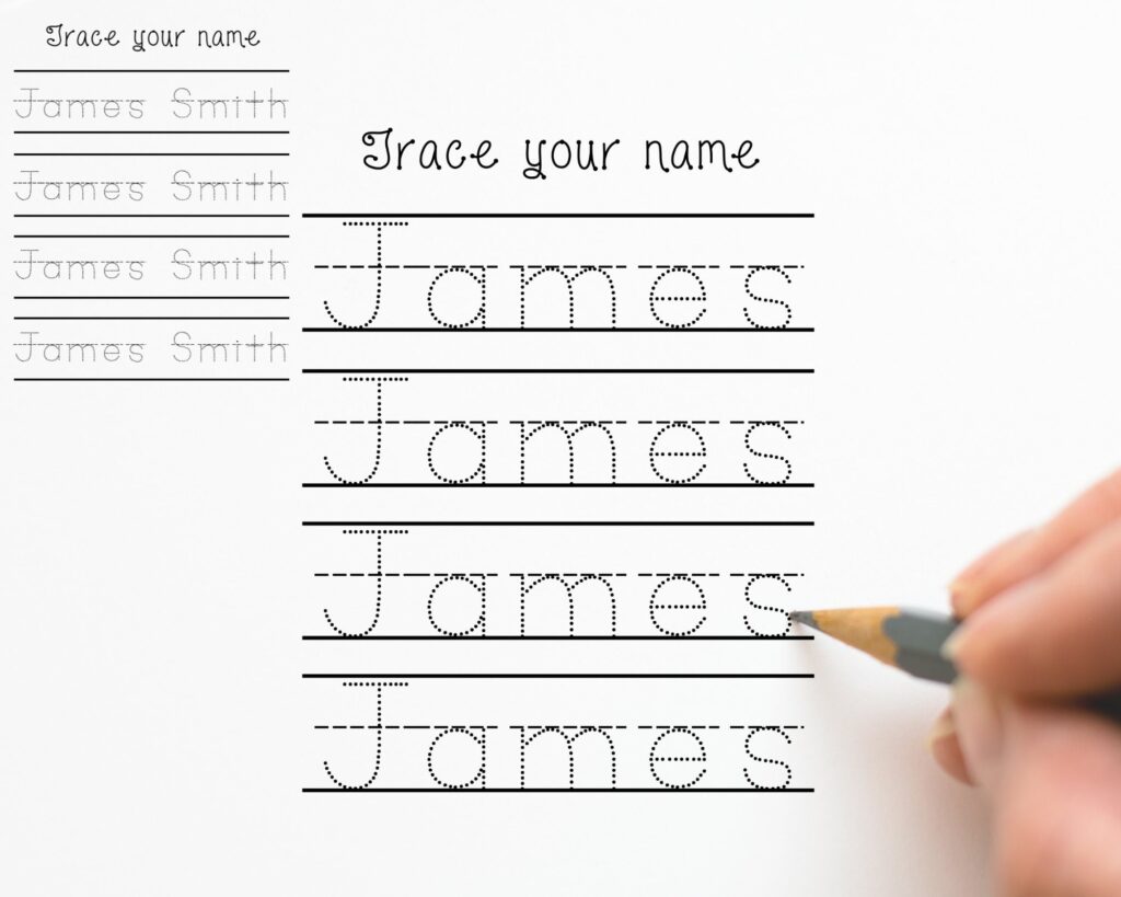 Name Tracing Worksheet James