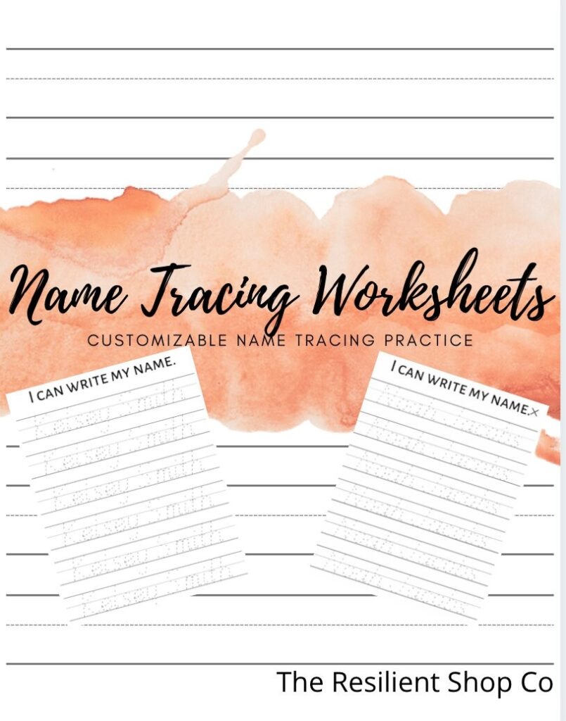 Name Tracing Practice Customizable Printable Educational Etsy