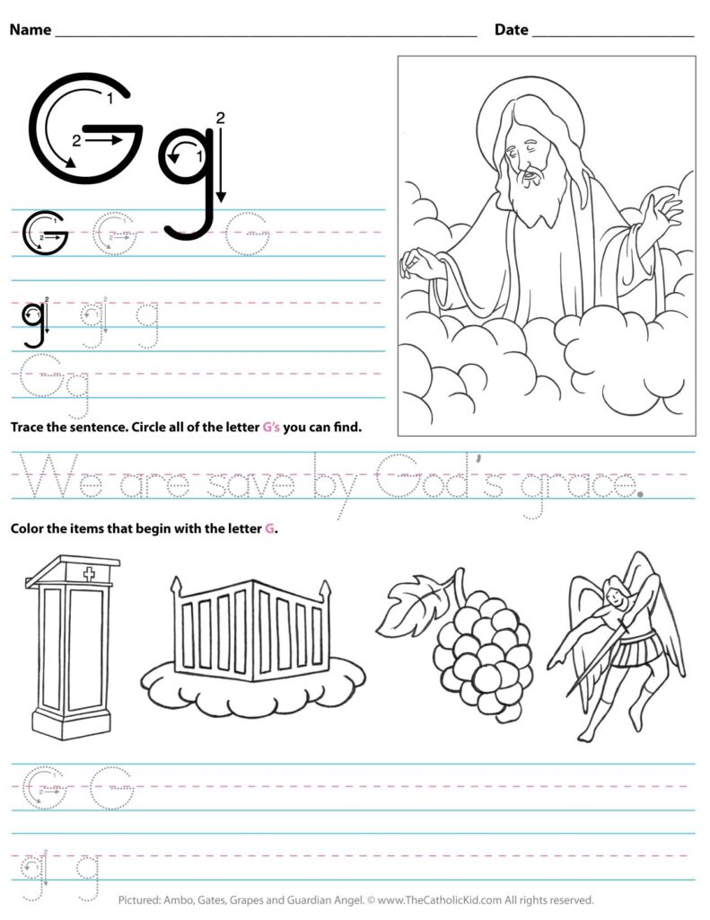 Pin On Catholic Alphabet Letter Worksheets Preschool Kindergarten