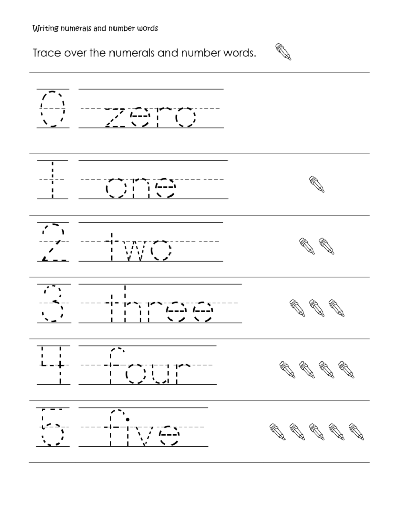 Printable Number Trace Worksheets Activity Shelter