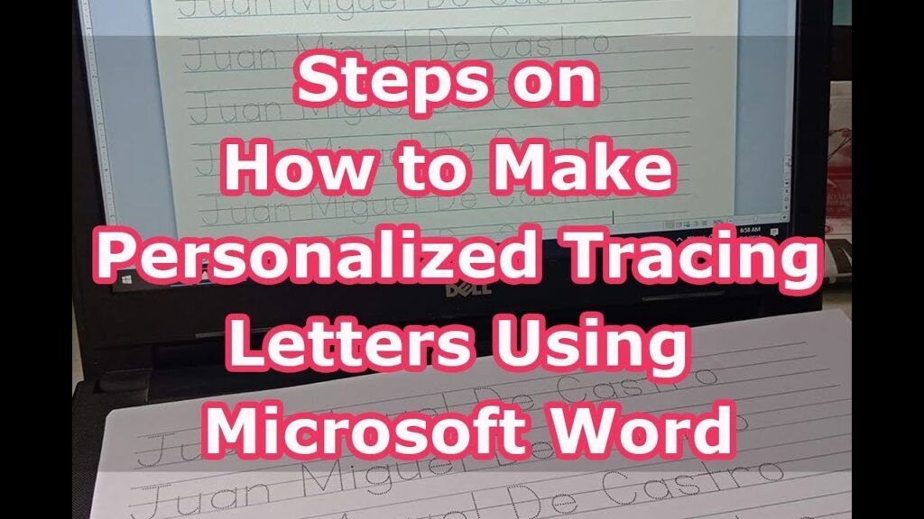 Make A Name Tracing Worksheet In Word