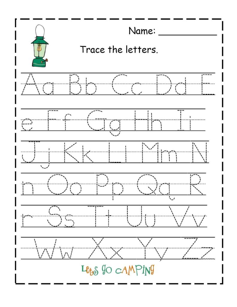 Kinder Worksheets Tracing Names