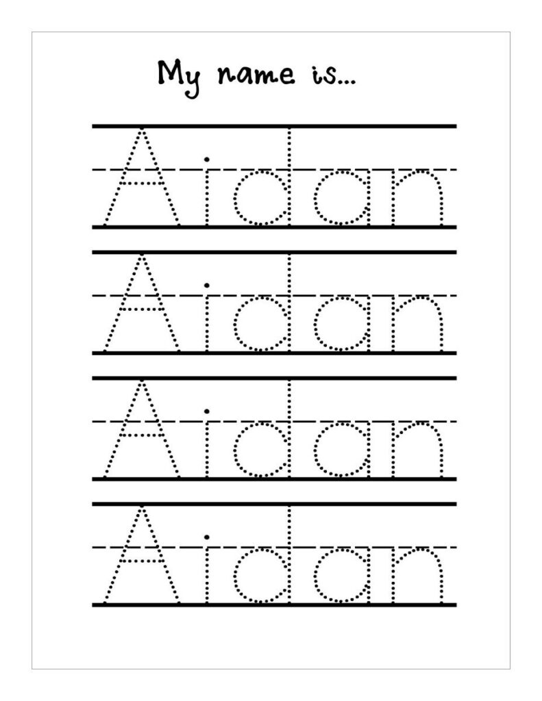 Name Tracing Template Printable